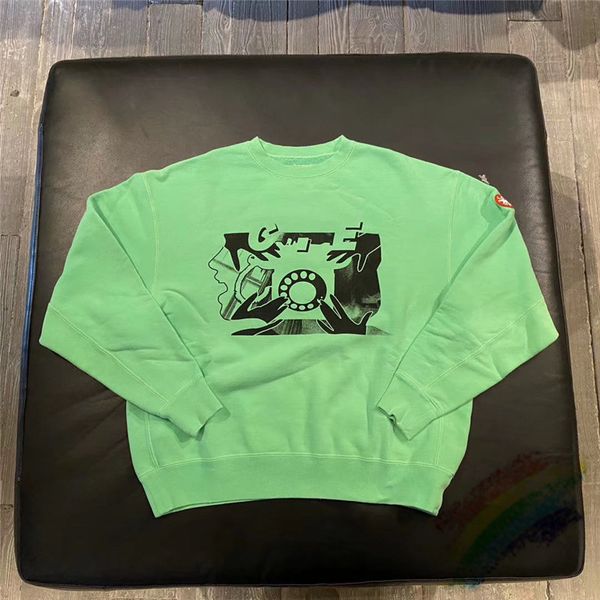 

cavempt c.e cav empt overdry rotary dial crew neck crewneck men woman 1:1 embroidery sweatshirts cavempt hoodies, Blue;black