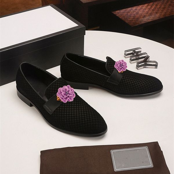 

italy luxury fashion mens loafers shoes red bottoms black brown suede patent leather rivets loafer dress wedding business shoes
