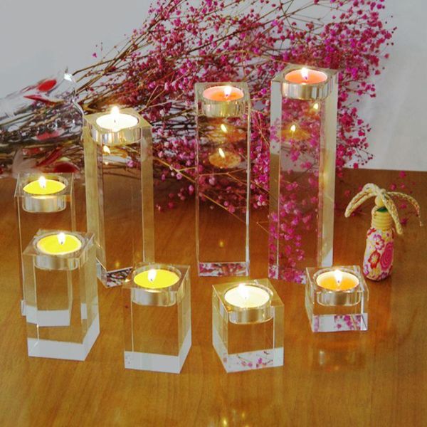 

candle holders square white crystal religious holder tealight candlestick for home wedding party decorations candelabra centerpieces
