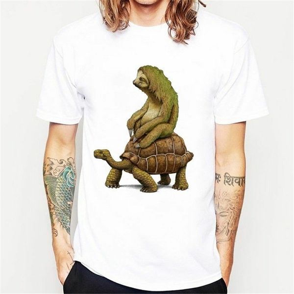 

2020 men's fashion o-neck tortoise design t-shirt hipster plus size tee casual tee shirt sport hooded sweatshirt hoodie