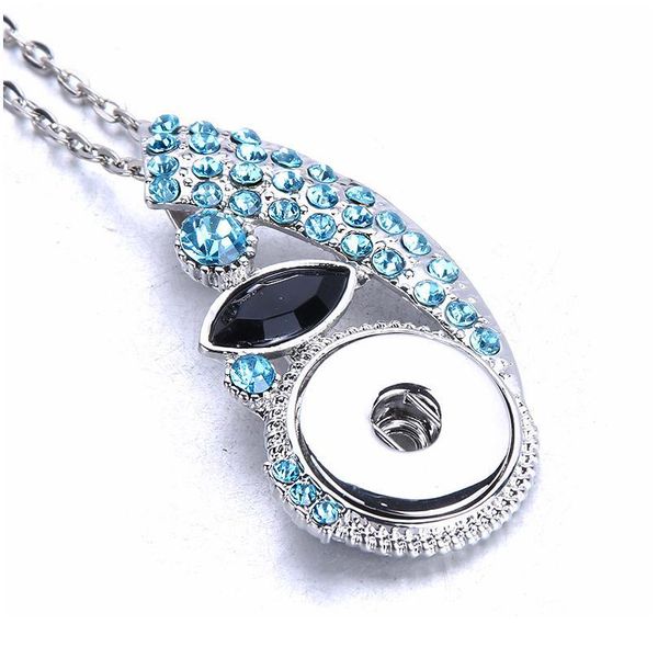

boom life snap button jewelry necklaces crystal rhinestone flower owl 18mm snap necklace diy snap jewelry necklace jlljjj, Silver
