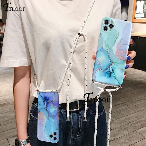 

ttloof marble shell strap cord chain lanyard phone case for iphone 11 pro max xr x xs max 7 8 plu jllqnl