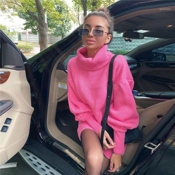 

casual dresses purple turtleneck knit dress winter sweater women lantern sleeve bodycon jumper knitted oversize festival dresses1, Black;gray