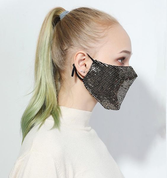 

mask cotton cool smog adjustable sequins fashion face personality fog bling washable dust protective cloth dayupshop wxhrl