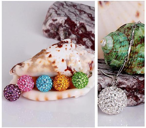 Choker Алмазные цепи ожерелье серебряные ожерелья оптовые ювелирные изделия Дешевые Подвески Ball Crystal Алмазные цепи ожерелья