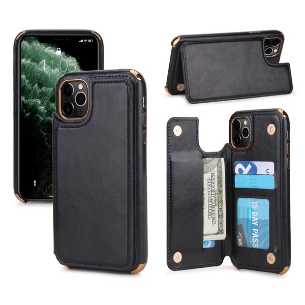 Nova Moda All Inclusive Side Flip Card Button Botão Phone Case Para iphone 13 13PRO 7 PLUS X XR XS MAX 11 12 PRO MAX CASE