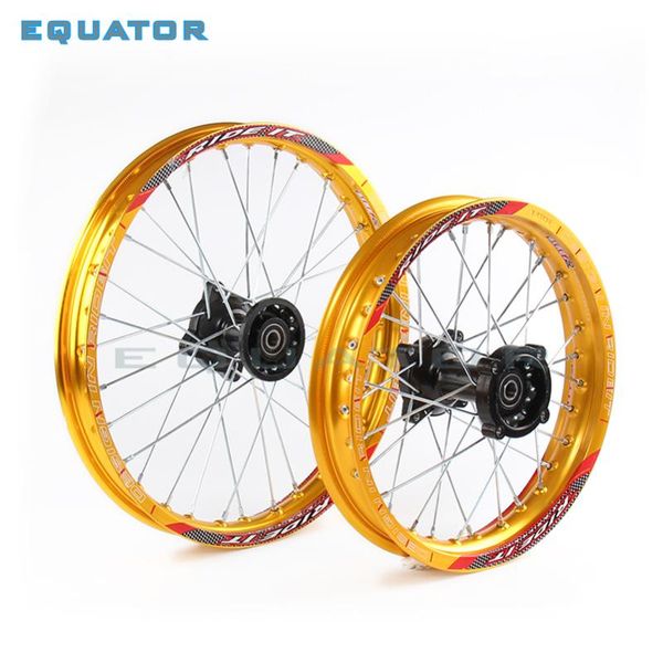 

motorcycle wheels & tires gold front 16*17" 1.60x17" rear 1.85x14" inch aluminium alloy wheel rim for 160cc 150cc dirt pit bi