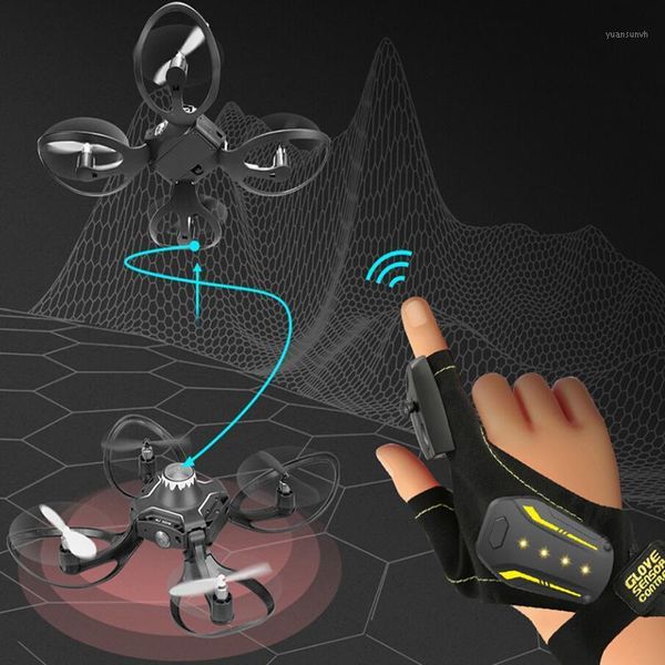 

drones 2.4ghz mini rc drone hand sensor control quadcopter with wifi fpv 480p camera model gyro watch flying helicopter toys1