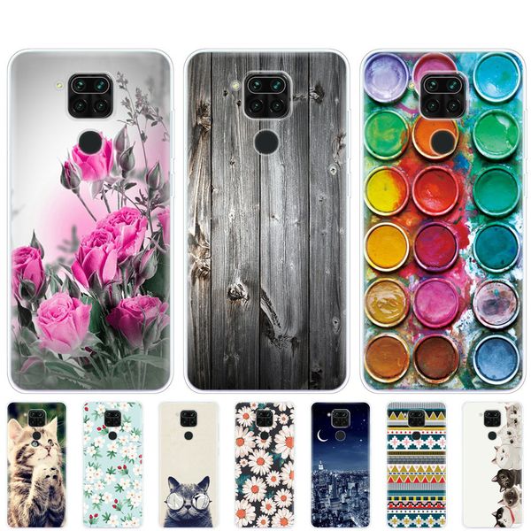 

for xiaomi case soft silicon tpu phone back cover on redmi note 9 pro bumper coque painted shells bags cute