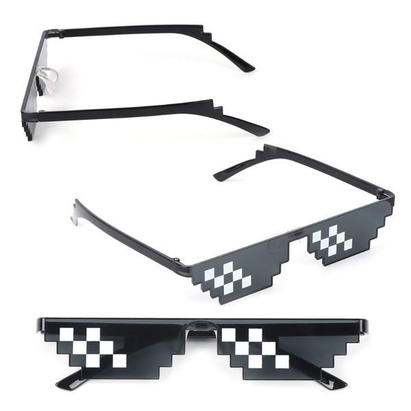 

black mosaic glasses new plastic sunglasses cool practical jokes toys unisex2021