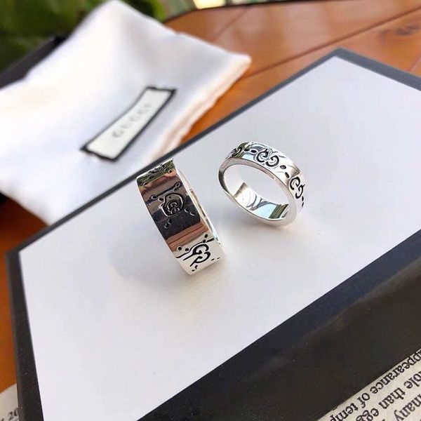 

fashion 925 sterling silver skull rings moissanite anelli bague for mens and women party promise championship jewelry lovers gift with box