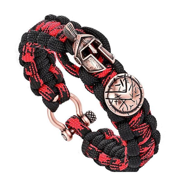 

new men bracelet sparta warrior luxury camping outdoor survival handmade bracelets women bracelets jewelry pulseira m qylirp
