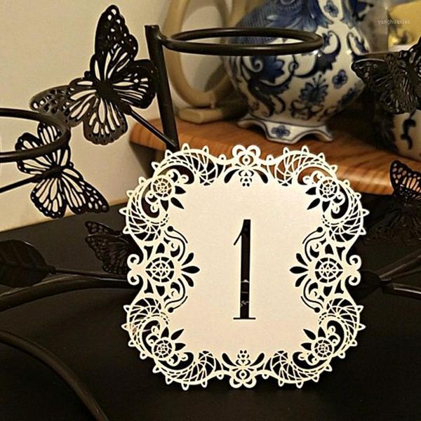 

greeting cards fengrise 10 pieces table number card cutting vintage place restaurant wedding decoration supplies1