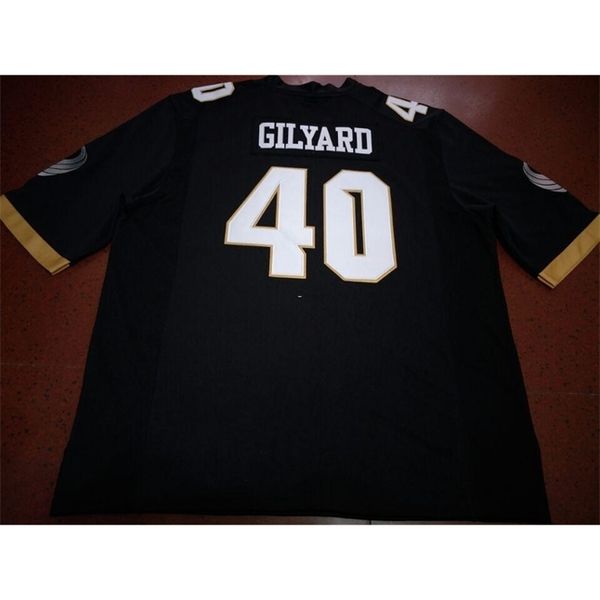

2604 ucf knights eriq gilyard #40 real full embroidery college jersey size s-4xl or custom any name or number jersey, Black