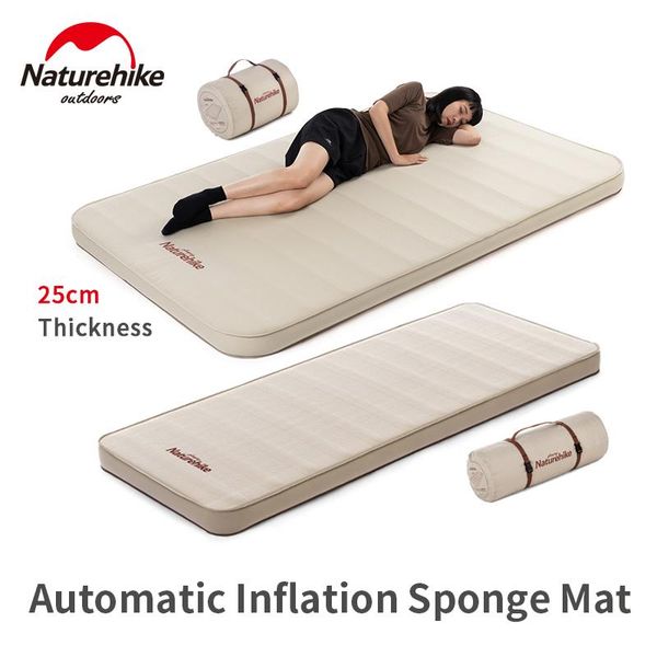 

naturehike outdoor 25cm automatic inflation pad thickening portable sponge sleeping mat/sheet travel dampproof tent mat