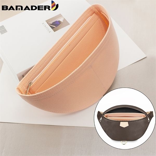 

bamader fits for bumbag waist bag liner bag thicken felt cloth travel insert cosmetic bag women makeup storage organize bags 220315