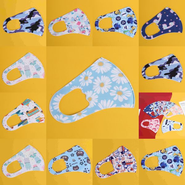

protective kids ice silk funny children printed masks dustproof breathable anti-haze repeatable washing customizable shi opap4