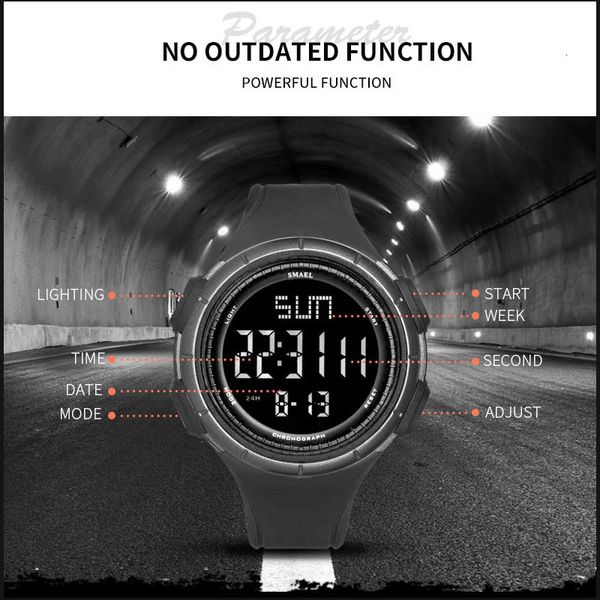 

2020 watch men mechanical automatic smael military watches s shock resistant relogio masculino 1618 digital wristwatches waterproof, Slivery;brown