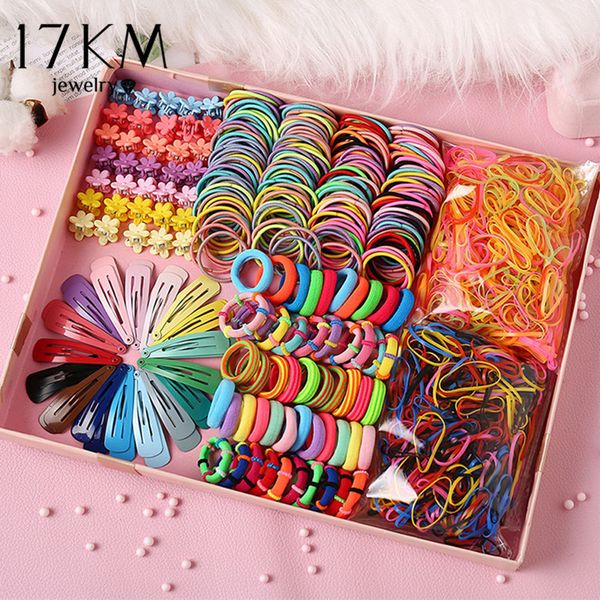

children colorful nylon elastic for baby girls rubber bands set kids 780pcs ponytail holder headband hair accessories