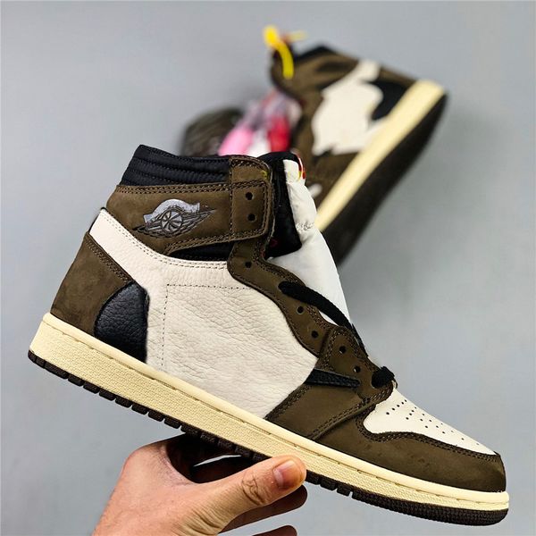 

man sport shoes j 1 retro high travis scotts with original box women cactus jack sneaker size 5.5-12 classic jogger shoes