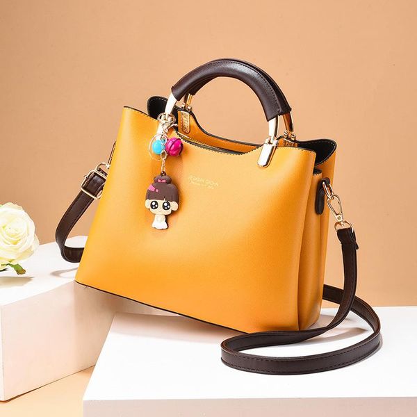 

2020 autumn new ladies pure color handbags confident and comfortable fashion urban elegant and generous women's bags