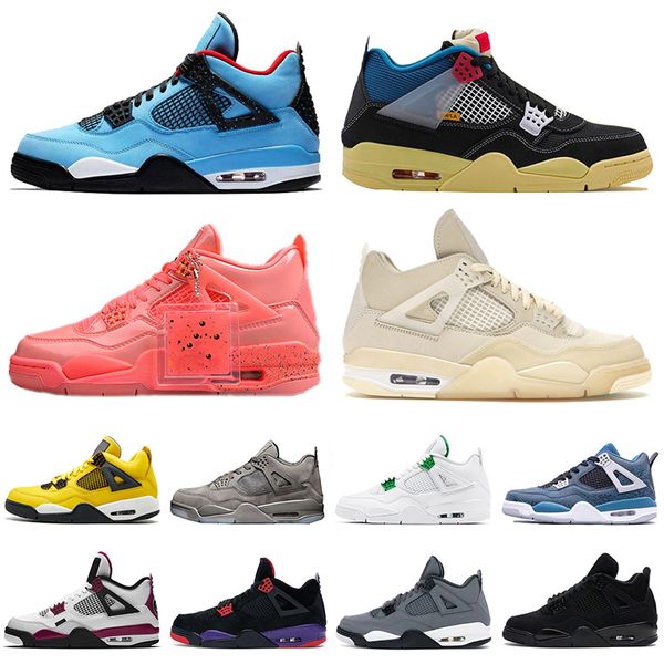 

jumpman 4 4s sail black cat mens bred womens basketball shoes cactus jack what the trainers punch off trainers sneakers 36-47, White;red