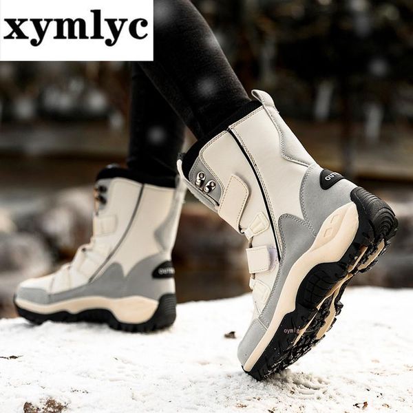 

new 2020 fashion women boots mid-calf warm winter snow boots women comfortable outdoor non-slip rain, Black