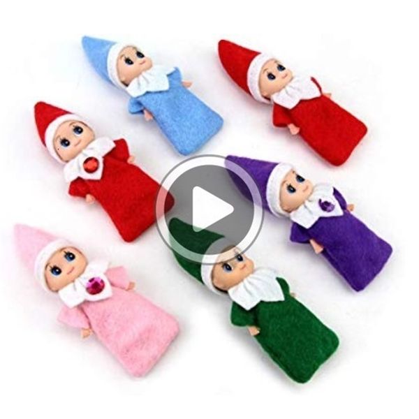 

20pcs christmas baby elf dolls baby ees dolls toys mini elf xmas decoration doll kids toys childrens gifts