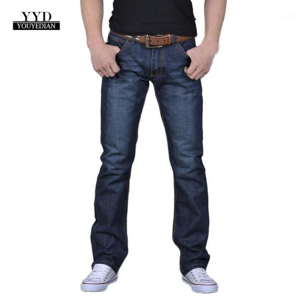 

youyedian 2021 men's casual autumn denim cotton hip hop loose work long trousers jeans pants men jeans pants slim fit #301, Blue