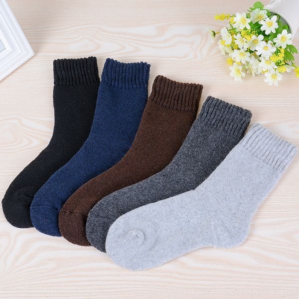 

towel terry solid color thickened rabbit wool towel fur fur socks men's extra long thick socks gwgqk, Black