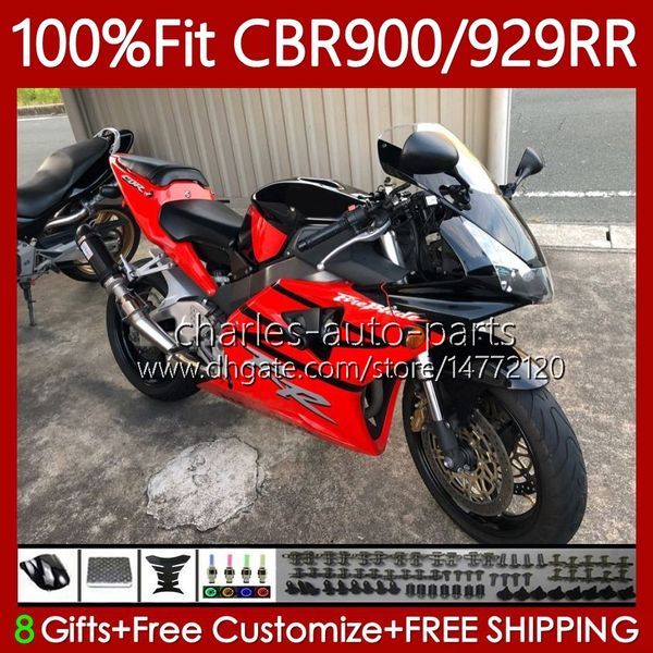 Honda CBR900 CBR929 CBR 929RR için Enjeksiyon Kalıp Vücudu 929RR 900RR 900 929 RR CC 00 01 Karoser 68NO.41 900cc 929cc CBR929RR 00-01 CBR900RR 2000 2001 OEM KALDER