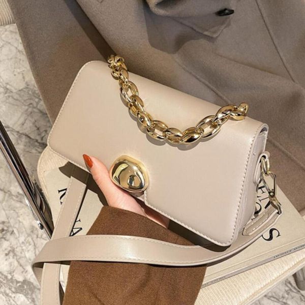 

shoulder bags elegant female chain tote bag 2021 high-quality pu leather women's designer handbag high capacity messenger