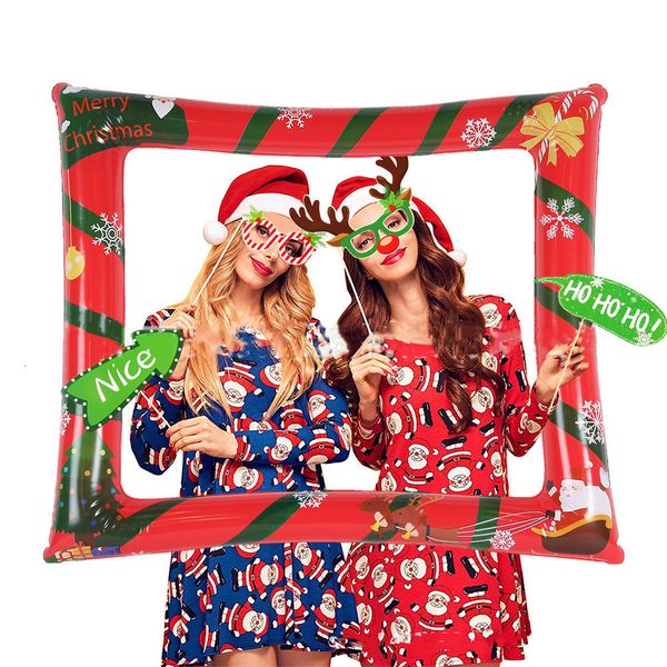 

pvc big 60*70cm inflated p frame xmas supplies christmas party prop new year decoration jh7s