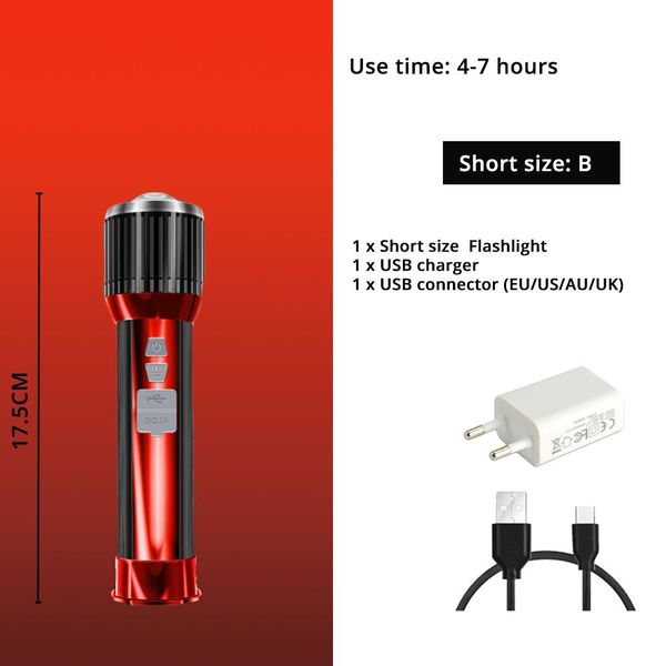 

новизна светодиодный фонарик вращающийся телескопический увеличить светодиодный фонарик с боковой свет перезаряжаемые сь света прожектор мож