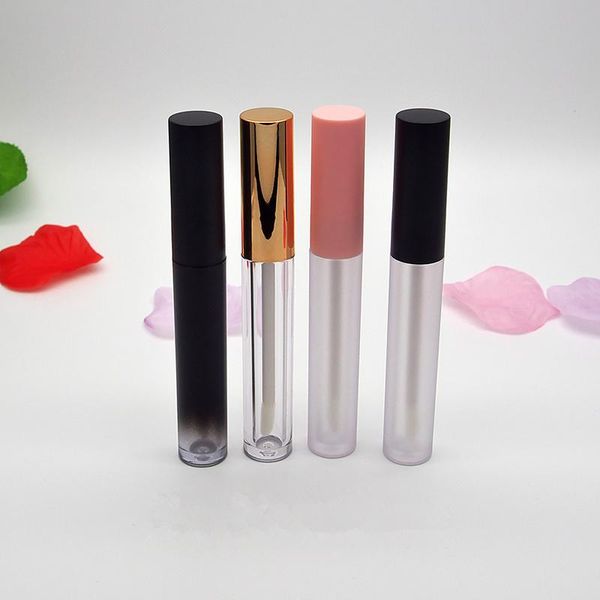 

30/50/100pcs 5ml grade empty malip gloss tube round lip bottles refillable bottles,plastic liquid lipstick tubes