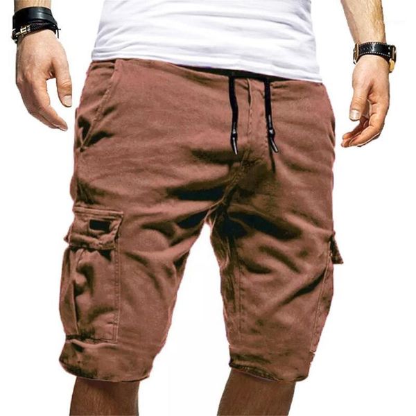 

men's shorts men's sport casual pure color bandage pants loose sweatpants drawstring pocket pant plus size bermuda masculina1, White;black