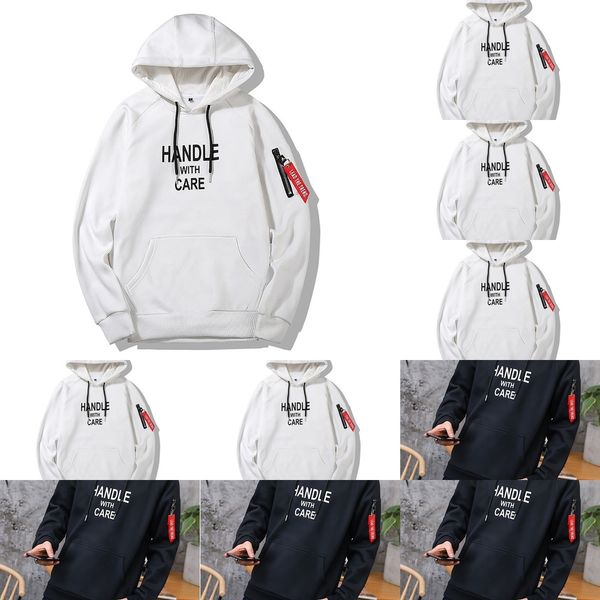 

hqtzb spring hooded sweater pullover pullover pullovercoat pullovermen's sports jacket long sleeve korean style new coat casual hoodie, Black