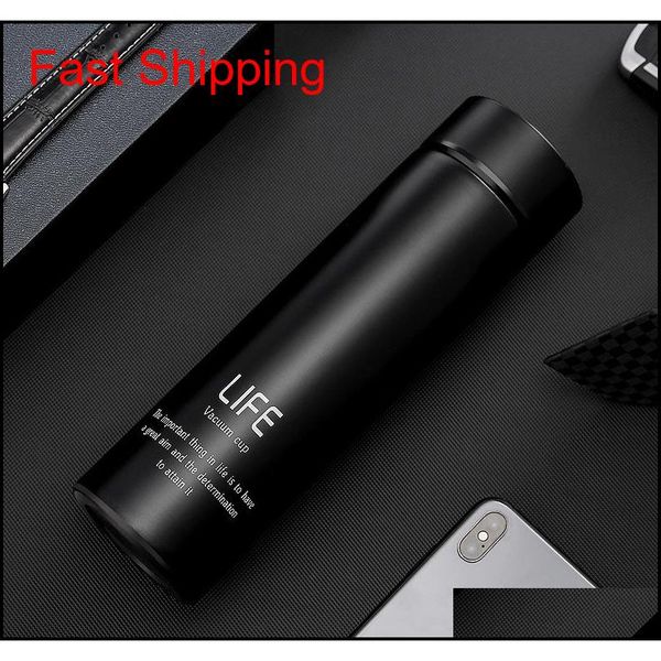 

500ml stainless steel thermos black tea vacuum flask with lid anti-scalding water bottle travel insulation pot co qylekd yh_pack