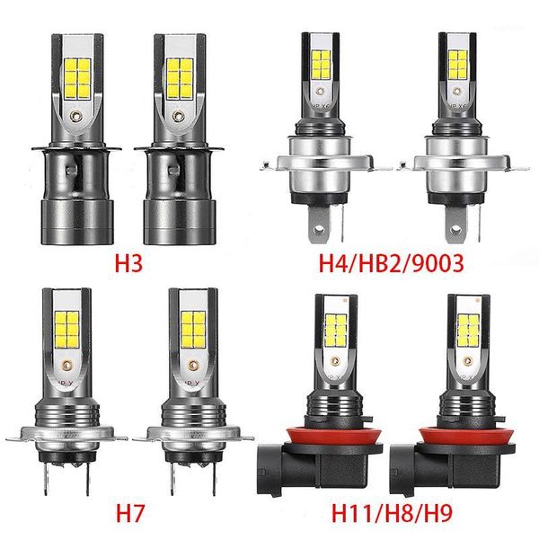 

2pcs h1 h3 h4 h7 h11 9005 9006 csp led car headlight fog light bulbs 3000k golden auto headlamp universal for all cars1