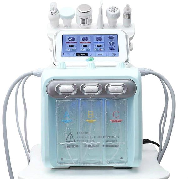 

6in1 h2-o2 hydra dermabrasion aqua peel rf bio-lifting spa facial hydro water microdermabrasion facial machines cold hammer oxygen spray