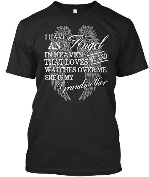 

letter print short i call my angel is grandmother have an in heaven that standard summer sport hooded sweatshirt hoodie t shirt
