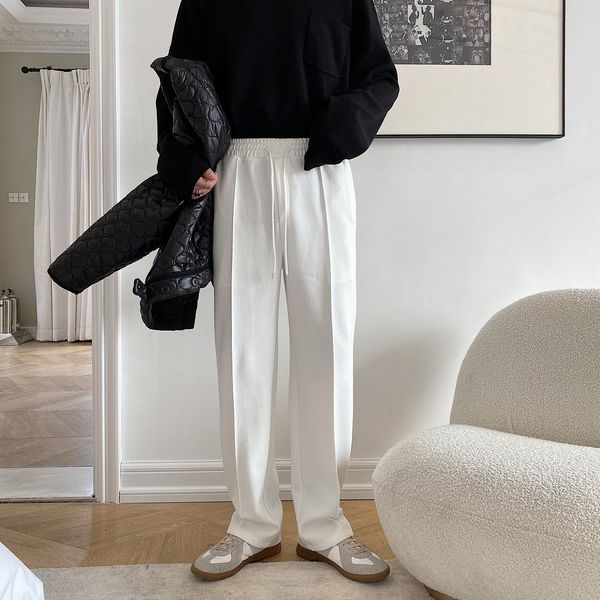 

2021 men's trousers autumn thin new sports straight pants fashion male youth wear ny6n, Black