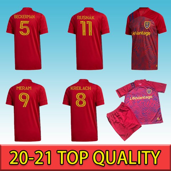 

2020 2021 real salt lakes fans version 20 21 rusnak meram boy kit soccer shirt, Black;yellow