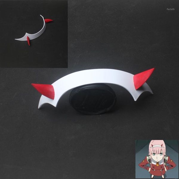 

darling in the franxx zero two cosplay prop headwear pvc horn headband hairband1, Silver