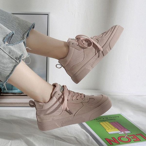 

spring/autumn 2021 new women sneakers high canvas casual flats shoes woman lace-up zapatos de mujer design shoes female #2n0t