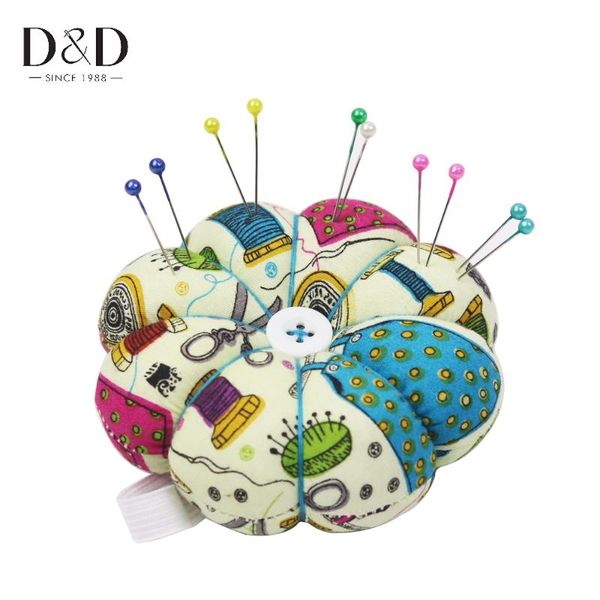 

sewing notions & tools d&d plaid cross stitch needle pin cushion button wrist strap holder home tailors safety craft tool 2 colors, Black