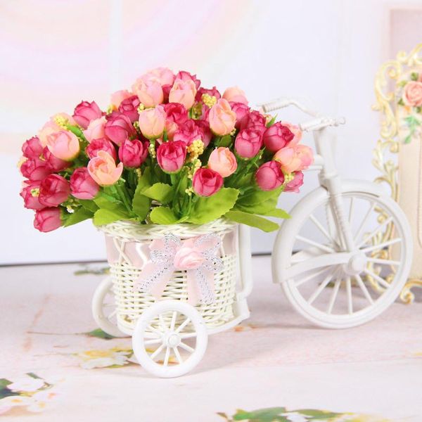 

autumn 15 heads/bouquet small bud roses bract simulation flowers silk rose decorative flowers home decorations for wedding