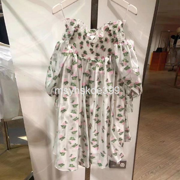

casual dresses one after another, we have issued a line of off shoulder bubble sleeve jacquard gauze loose dress and women's holiday in, Black;gray