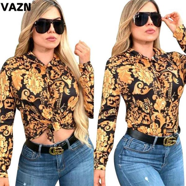 

vazn 2020 autumn retro mature casual daily regular style full sleeve chiffon women slim shirts1, White