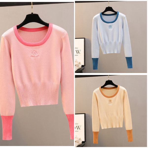 

легкий ветер футболка розовый короткий рукав длинный женский пуловер sweatertop sweatertop осень новый тонкий пуловер тонкий свитер нижнего, White;black